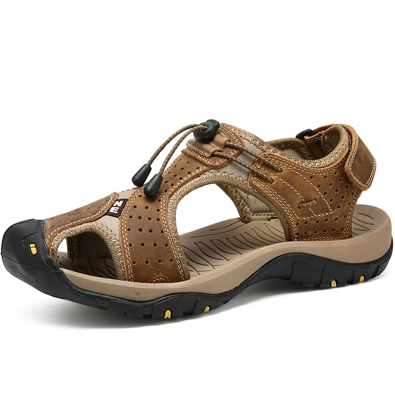 Cross-border 2023 supply Summer new breathable Baotou beach shoes fashion men's sandals men's shoes large size wholesale