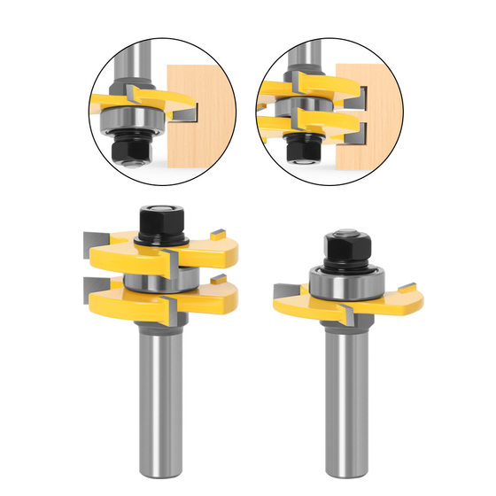 2-piece set 1/2 handle woodworking milling cutter set woodworking tool set 2-piece mortise and tenon tool woodworking tool set