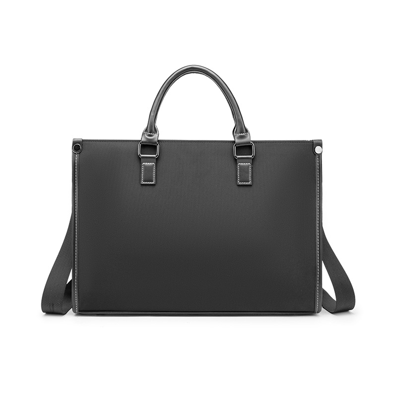 Japanese style cross-border business waterproof nylon file bag horizontal briefcase men's handbag conference bag logo printing