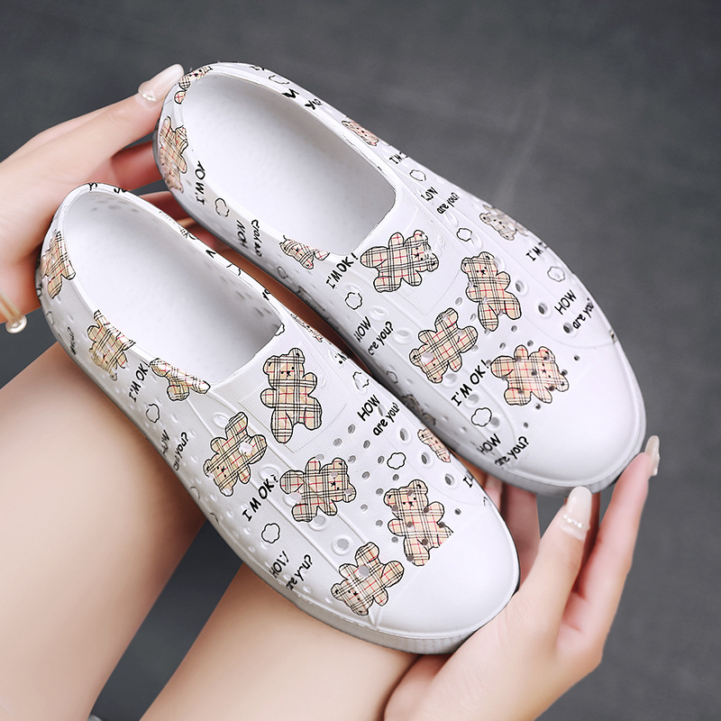2024 New LUCHI TEMU Hole Shoes Men's Spray Beach Shoes Men's and Women's Casual Shoes Couple's Baotou Breathable