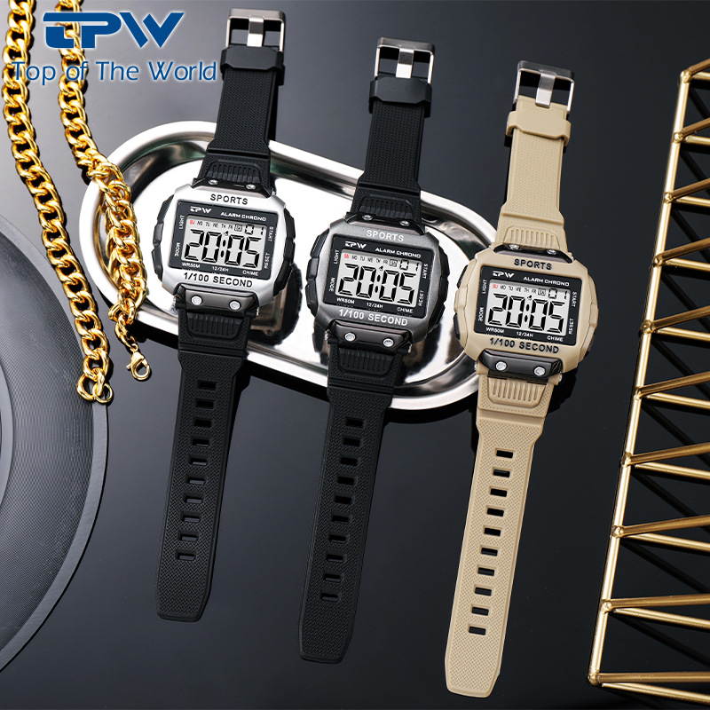 New multifunctional waterproof electronic watch luminous student couple sports watch luminous alarm clock calendar watch