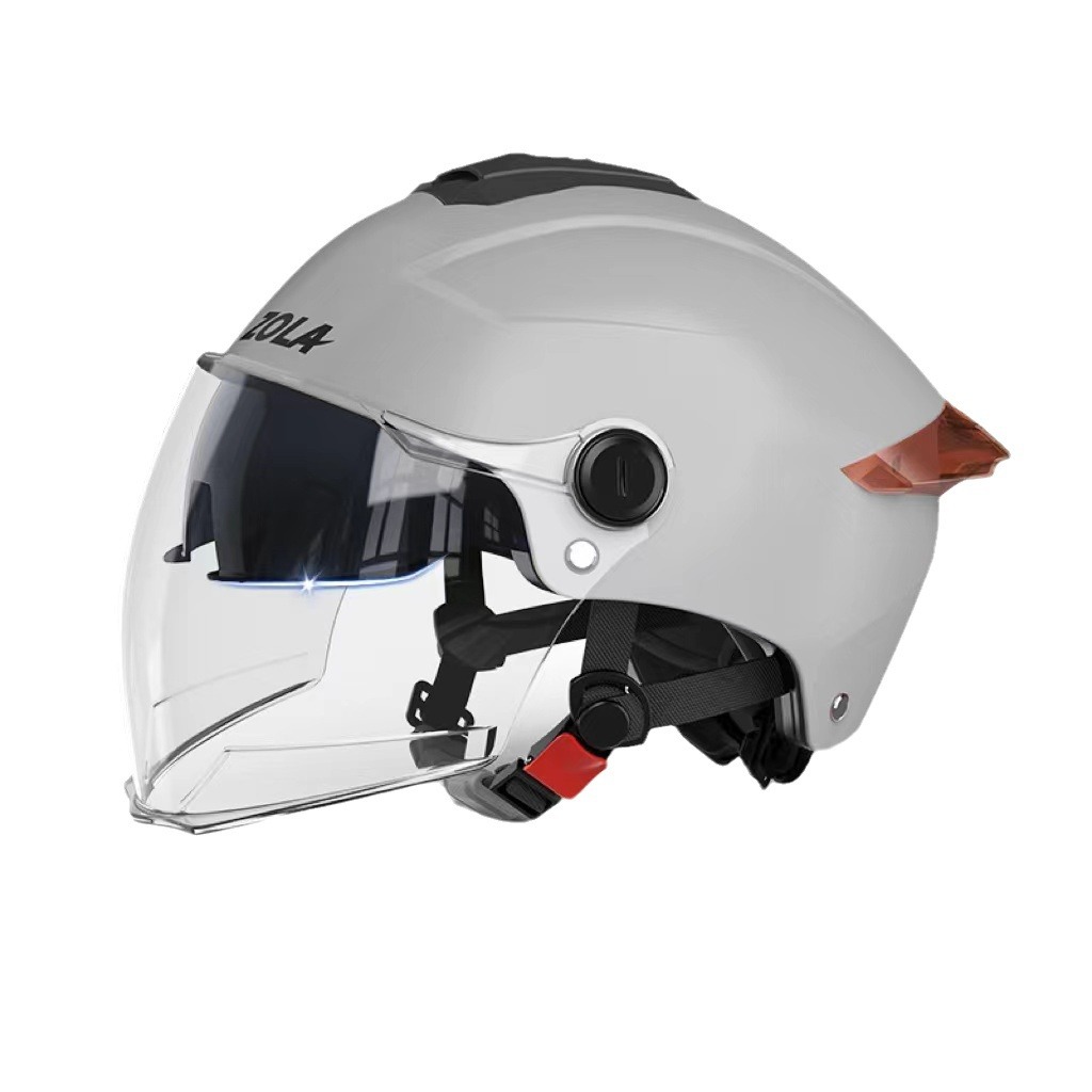 New national standard 3C certification double mirror electric motorcycle helmet women men's battery car half helmet summer sunscreen safety helmet