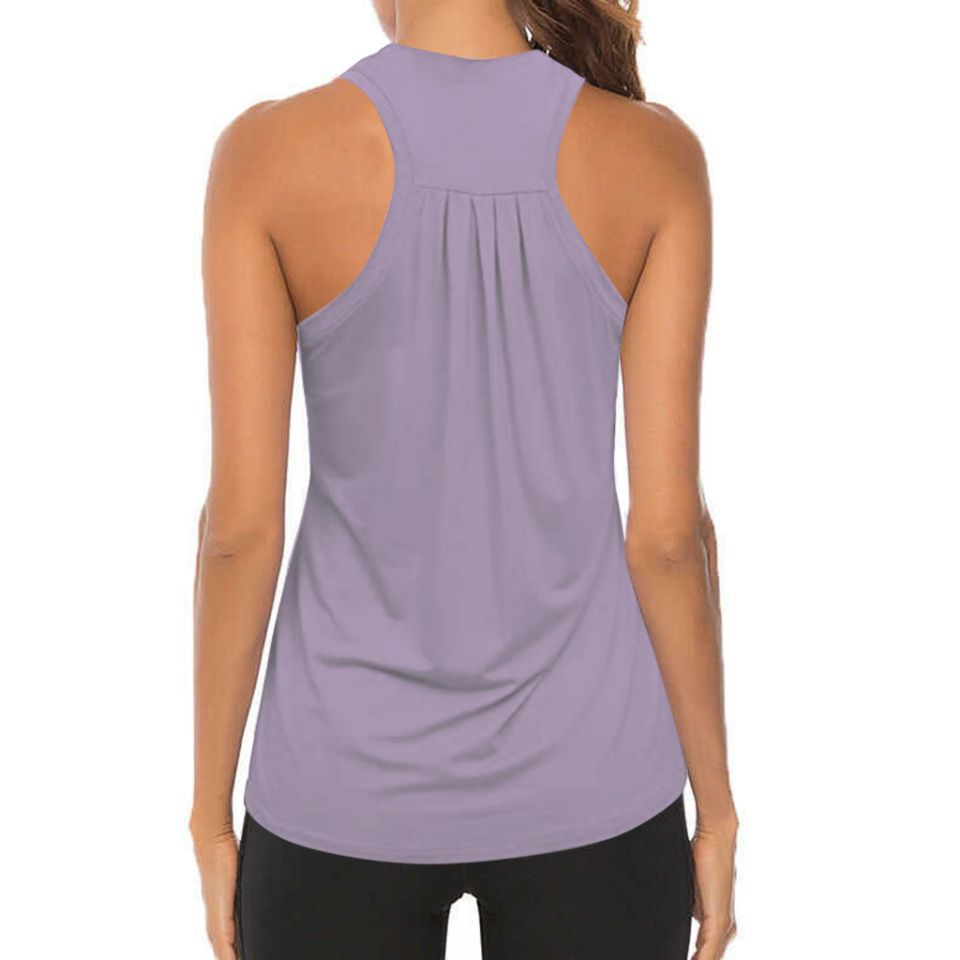 2023 Amazon summer new women's clothing European and American yoga sports vest women's fitness top sports T-shirt