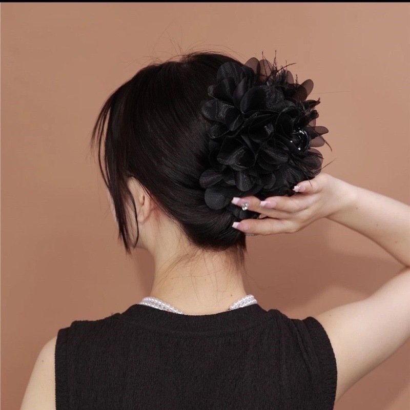 韓国の布芸の花の羽は高級感の洋風の手作りの花の後頭部の増発量を挟みます。|undefined