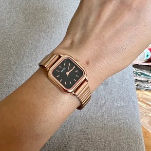 Square alloy steel belt crawler watch quartz watch fashion casual live drainage watch wholesale manufacturers