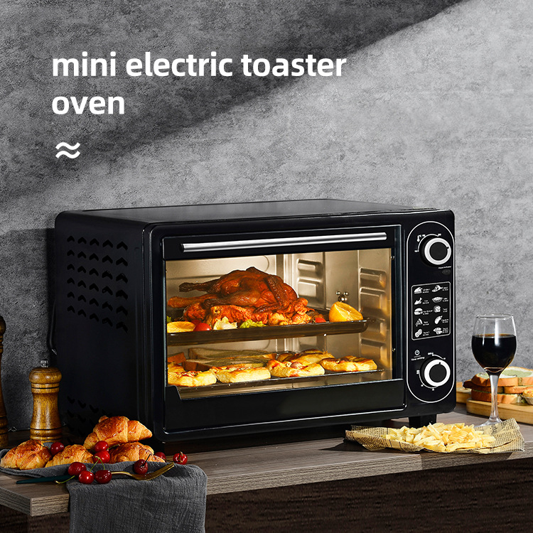 Factory 48L Little Overlord Electric Oven Timing Temperature Control Baking Cake Household 22L Gift Steaming Oven Red Hair