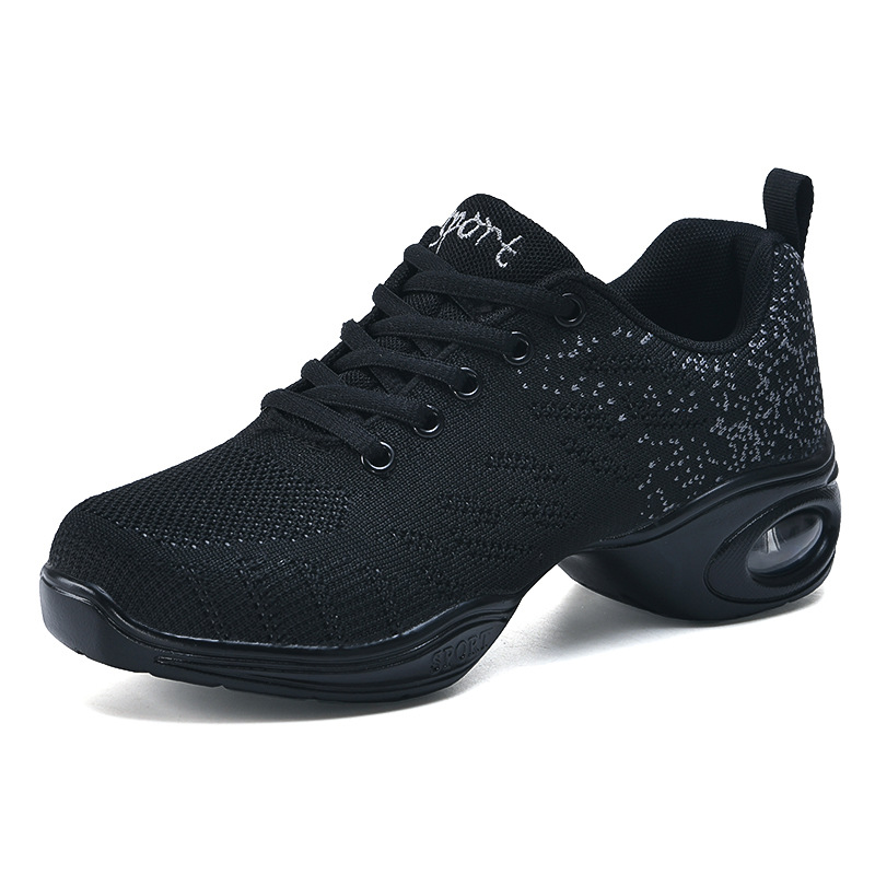New Dancing Shoes Women's Soft Bottom Dancing Shoes Square Dancing Shoes Breathable Flying Mesh Cloth Shoes Female Sailor Jazz Sneakers