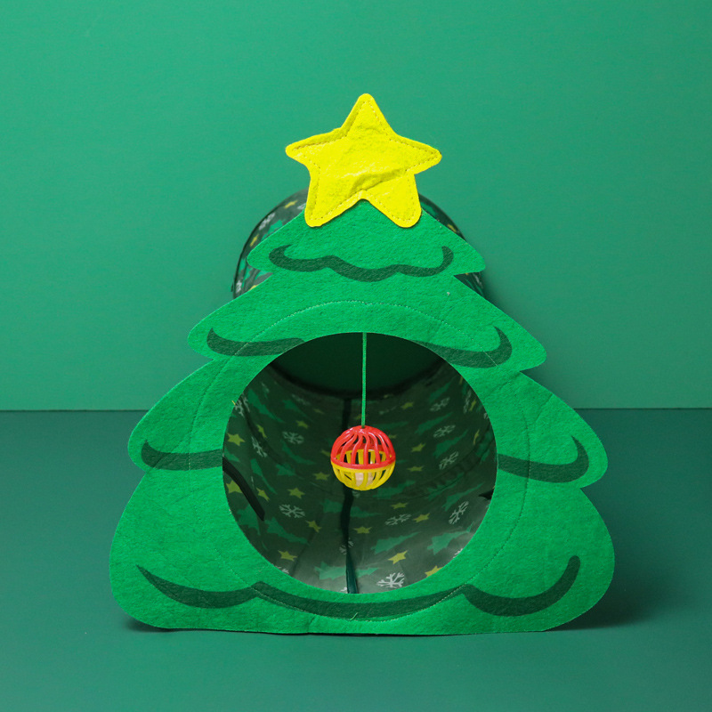 Amazon Christmas Tree Cat Toys for Entertaining and Relaxing Cats, Cat Tunnel Channel Toys for Pets