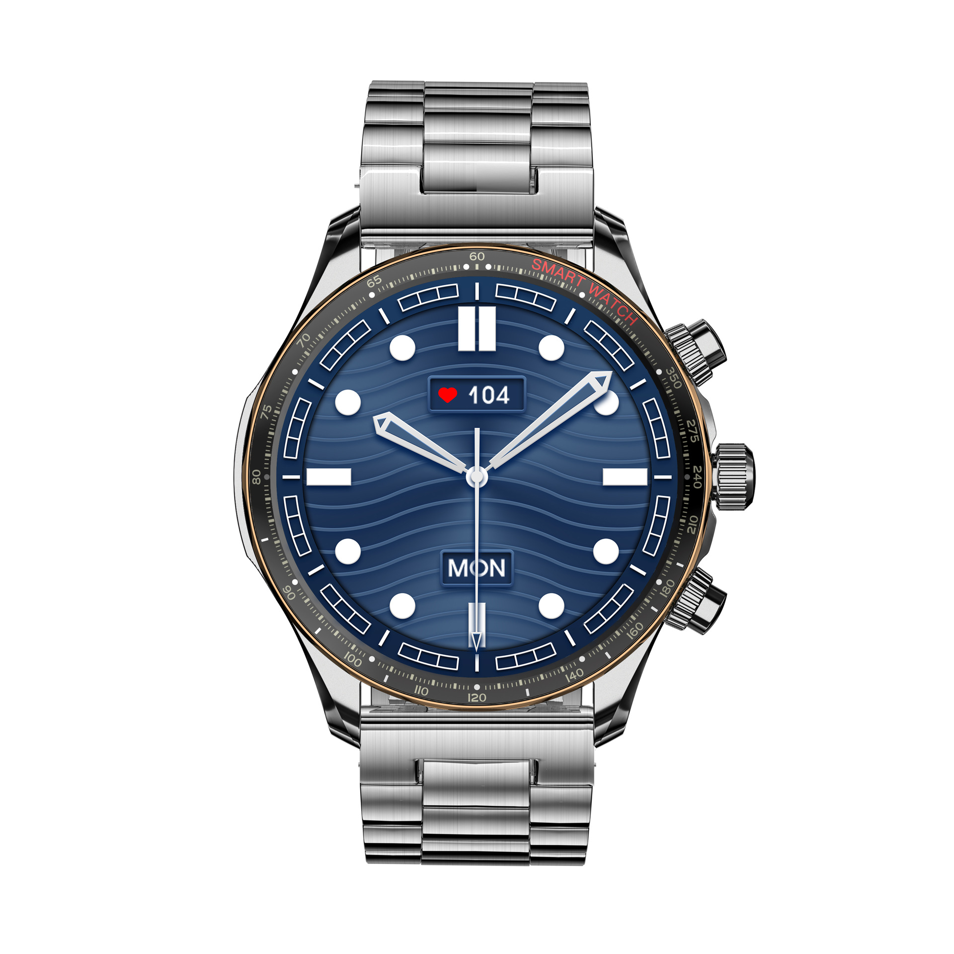 Cross-border Y99 smart watch compass 1.43AMoled real blood oxygen traditional Bluetooth music watch strap call