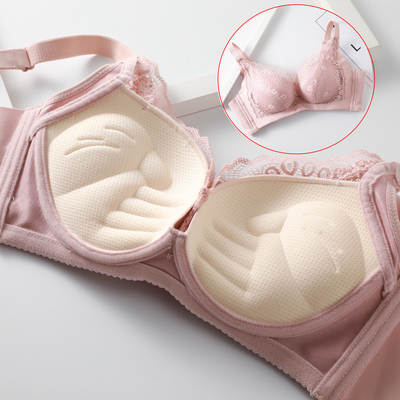 Extra Thick non-empty cup 8CM underwear small chest push up anti-sagging Palm cup bra flat chest adjustable bra for women