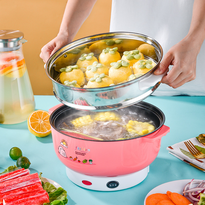 Factory Direct wholesale electric cooker student dormitory electric hot pot household multi-functional electric cooker takeaway hot pot integrated