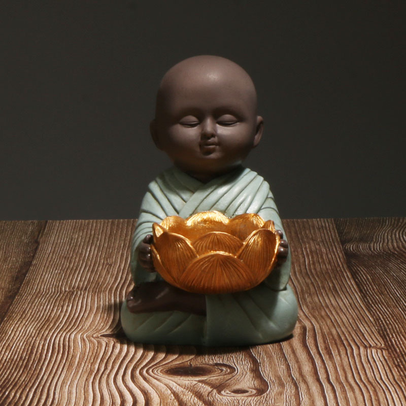 Zen little monk decoration Buddha statue monk desktop decoration hallway decoration living room wine cabinet home decoration