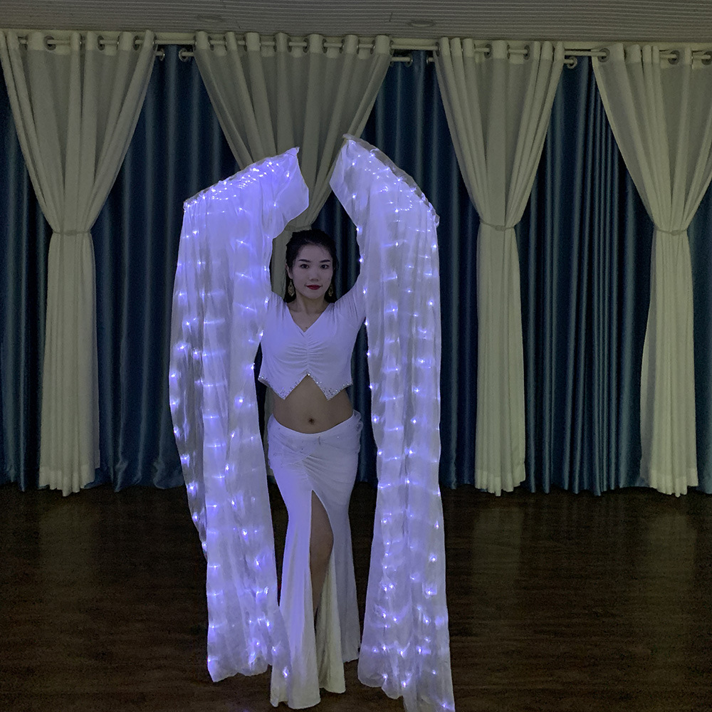 New dance props led luminous fan gradient table performance Oriental dance belly dance bar