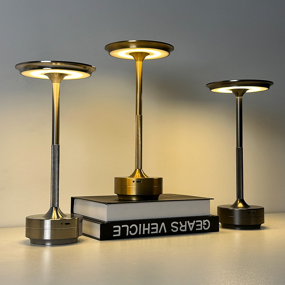 Cross-border aluminum I-shaped touch table lamp USB rechargeable outdoor camping light hotel bedside eye protection LED night light