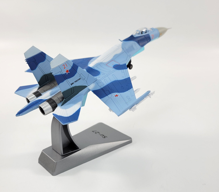 1/100 Russian Fighter Su-27 Su-27 Simulated Alloy Military Aircraft Model Finished Collection Ornaments