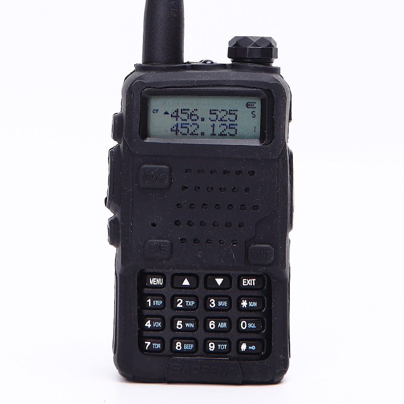 Baofeng walkie-talkie accessories UV5R walkie-talkie leather case plastic silicone protective case three-proof factory wholesale