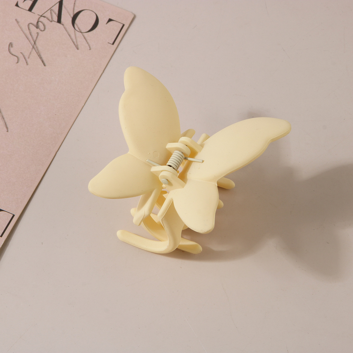 Nuovo fermaglio per capelli a forma di farfalla transfrontaliera, effetto vernice smerigliata, personalizzato, alla moda, con artiglio per la testa_voghion.com