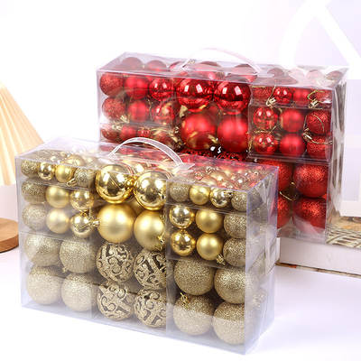 Cross-border spot Christmas ball hanging ball 100 boxed 3/4/6cm Christmas tree ornaments Christmas decorations