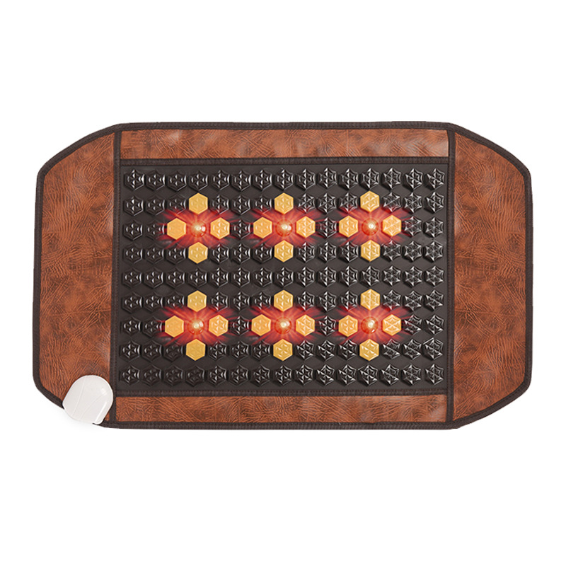 Red light germanium stone mosaic cushion carbon fiber heating waist leg shoulder body Tomalin cushion portable chair cushion