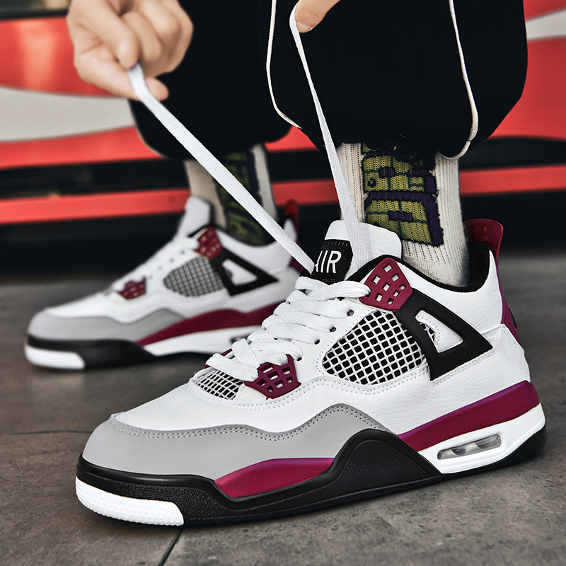 aj4 men's shoes Putian genuine goods joint name air cushion basketball shoes white cement North Carolina blue women's sneakers sneaker couple
