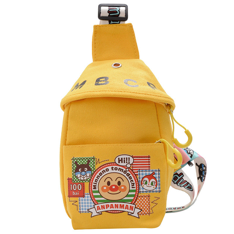 Internet Celebrity Children's Small Satchel New Trendy Fashionable Student Canvas Chest Bag ins All-match Wide Band Shoulder Crossbody Bag
