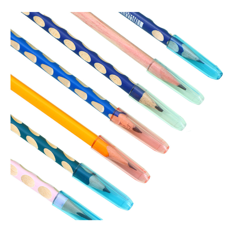 Anti-bacterial Three-Fun Chinese 6700 Thick Rod Big Triangle Stationery Pencil Cap Sibi Music 322 Protective Pencil Cover