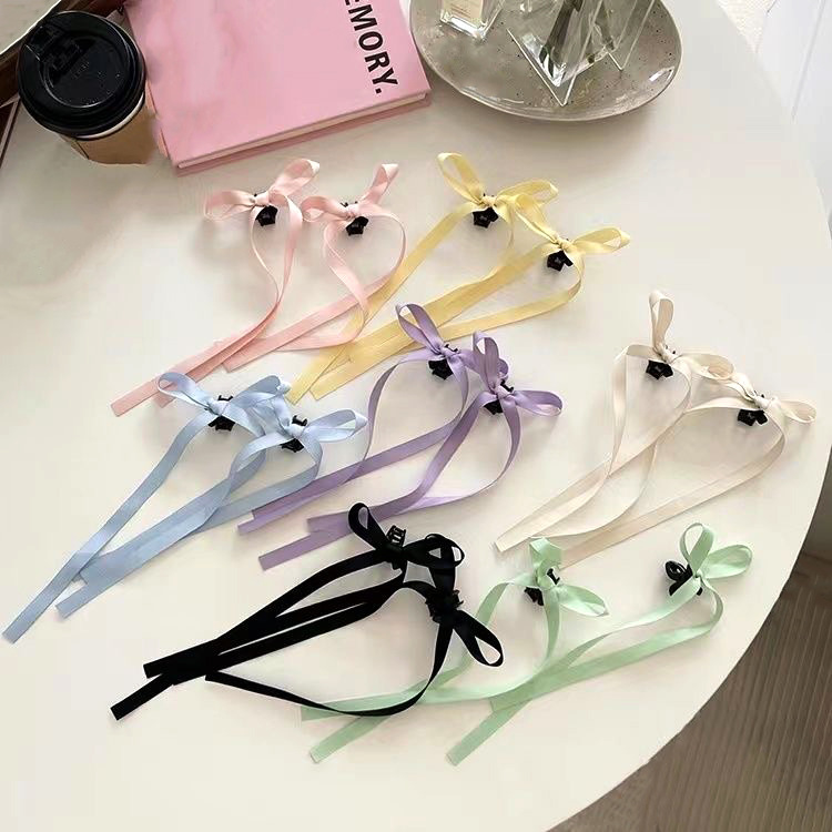 Summer Hot Bow Small Grasp Hair Band Girly Half Sugar Super Fairy Ribbon Hair Accessories Princess Bangs Clip Wided Hair Band