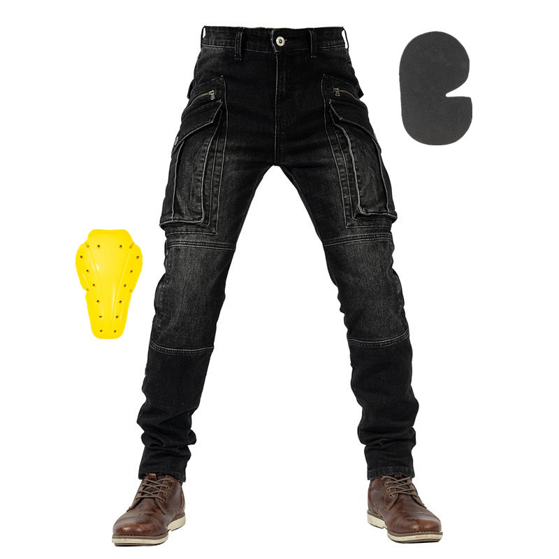 MOTO LANG Motorcycle Riding Jeans Knight Equipment High Bullet Anti-Shatter Motorcycle Travel Pants for Men and Women