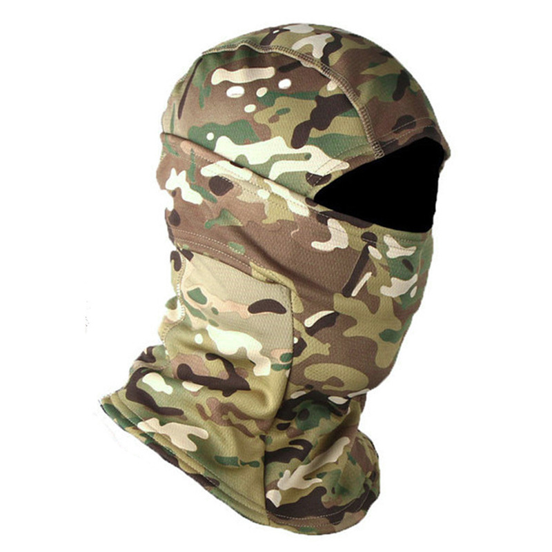 Winter Cold-proof Riding Mask Camouflage Balaclava Cap Windproof Velvet Warm Military Tactical Headgear Scarf