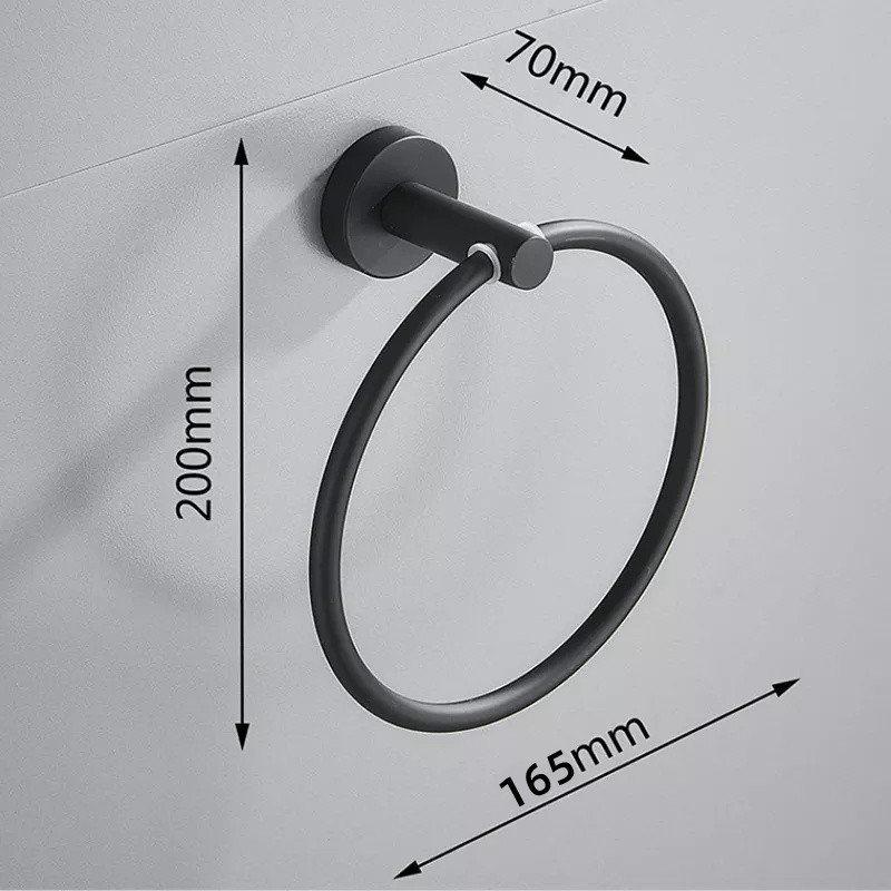 Cross-border exclusive for 304 stainless steel towel ring bathroom towel hanger clothes hanger toilet non-perforated hanger