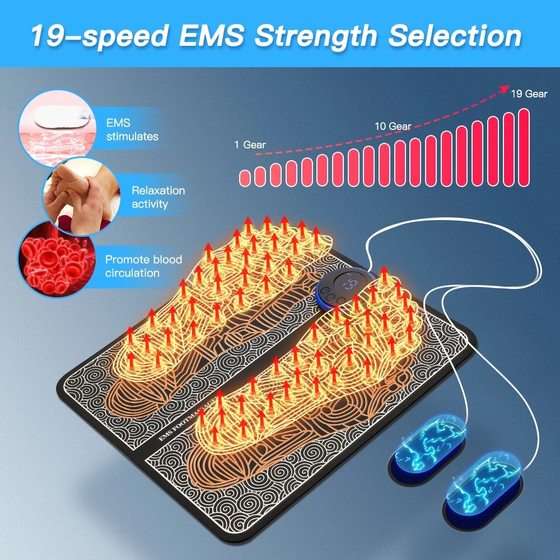 Cross-border Intelligent EMS Foot Massage Mat Pulse Physiotherapy Foot Mat Micro-current Foot Massager Acupoint Foot Therapy Machine