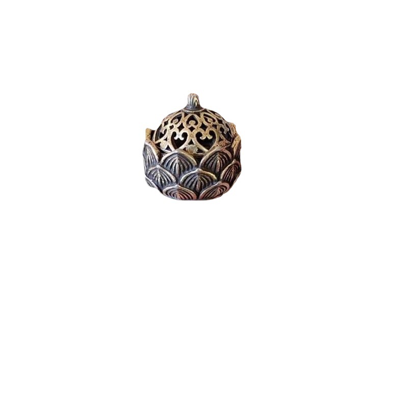 Mini Hollow Lotus Incense Incense Household Pure Copper Incense Incense Incense Handle Creative Antique Decoration Cute