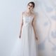 Europe and the United States cross-border light wedding dress 2024 new bridal French small tail white mesh temperament independent station dress women