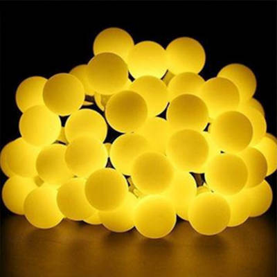 Outdoor Camping Atmosphere Light Tent Sky Curtain Decorative Light Waterproof Solar Ball Light String Small White Ball Light Bulb Courtyard