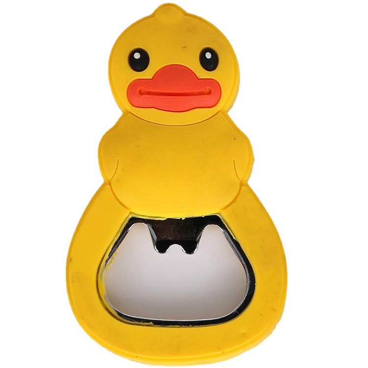 Factory mini cute multifunctional cartoon beer bottle opener creative refrigerator silicone wine opener