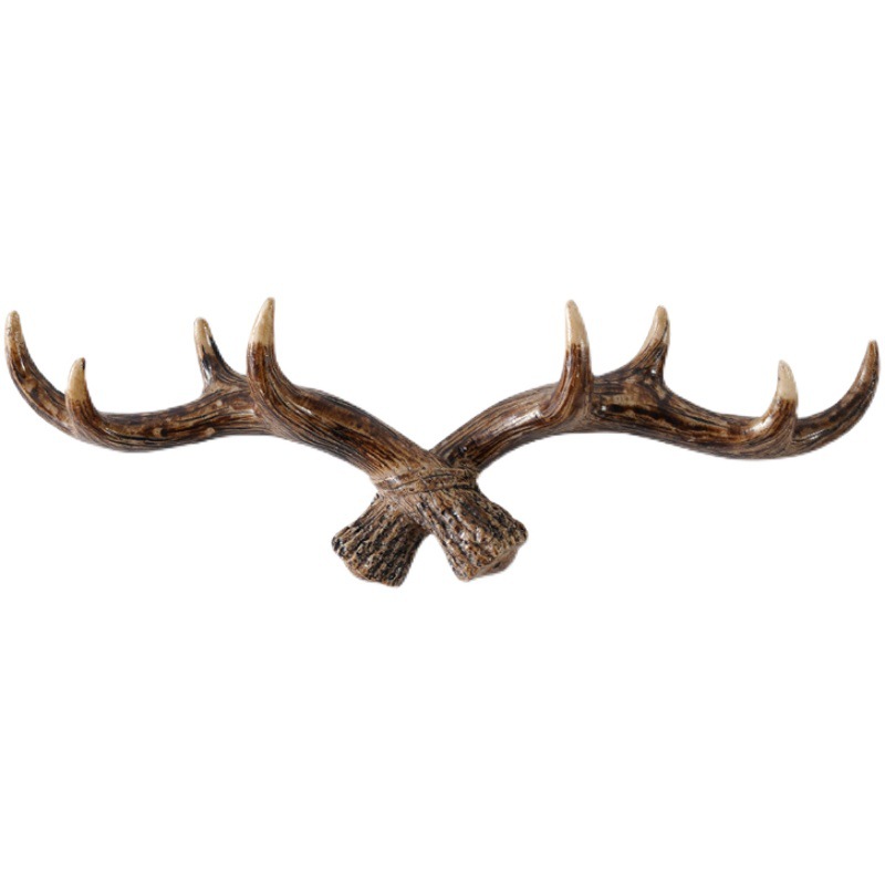 American retro antler decorative hook wall hanging coat hook creative clothing store hallway wall decoration key hook