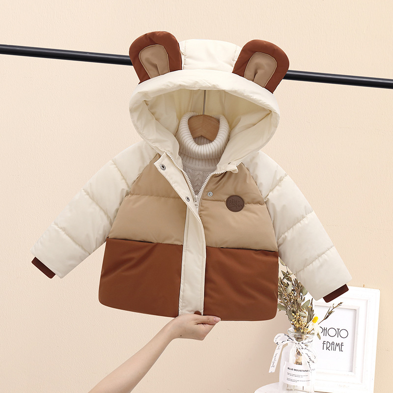 Children's Down Coat 2023 New Autumn and Winter Thickened Baby Coat Cotton Coat Korean Style for Boys and Girls