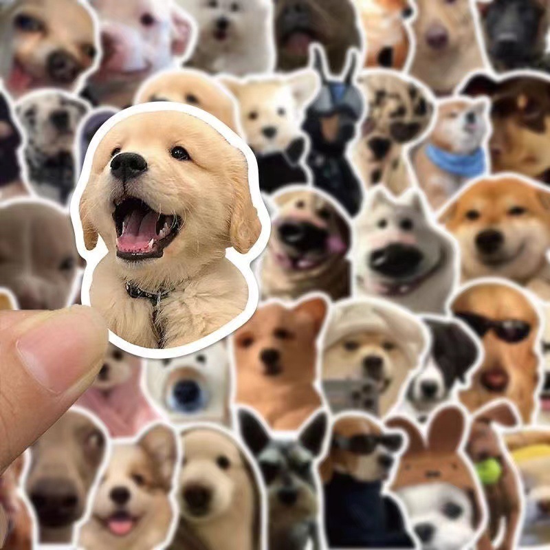 50 fashionable puppy stickers personalized creative Xiaoqing novice account guitar notebook DIY waterproof decorative stickers
