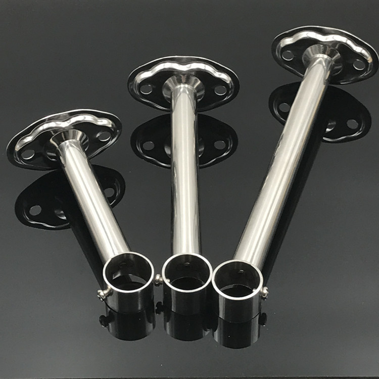 Thickened Stainless Steel Hanging Hanging Seat Balcony Clothes Drying Rod Base Flange Fittings Clothes Drying Rod Accessories