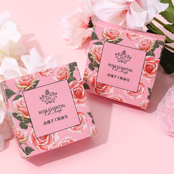 [Simi silk] rose essential oil perfume soap handmade soap cleaning and moisturizing 80G 100G