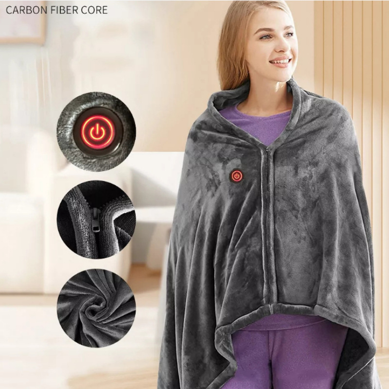 Smart Electric Heating Body Warming Blanket Small Electric Blanket Cover Leg Warm Feet Office Heating Warm Nap Heating Shawl
