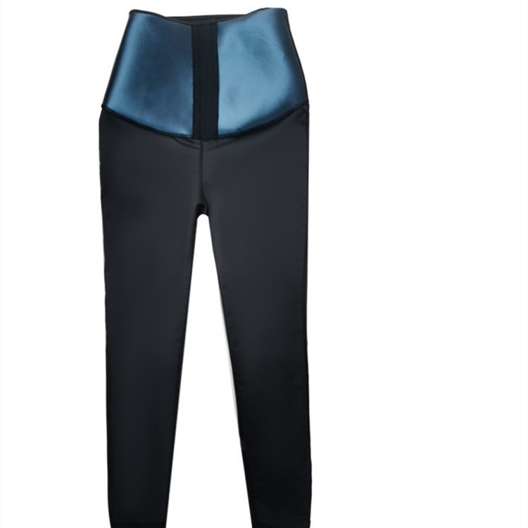 Europe and the United States Hot Selling Sliding Pants Women's High Waist Coated Sports Fitness Shorts Europe and the United States Breasted Abdominal Sweat Pants Waist