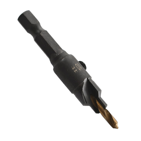 Woodworking countersunk twist drill hexagonal shank hole opener set screw cap countersunk hole drill Chamfering drilling integrated drill bit