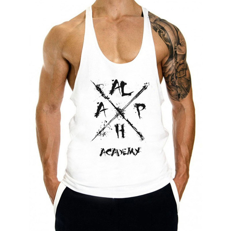 Fitness I-shaped Vest Men's Muscle Captain Breathable Sling Sleeveless T-shirt Men's Sports Clothes