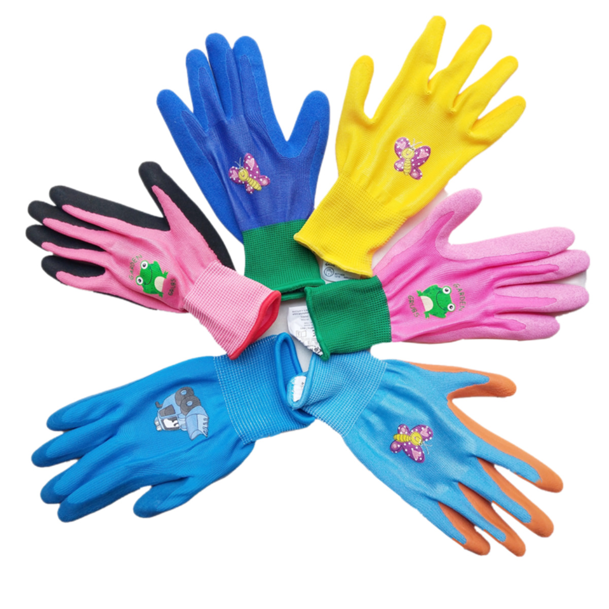 Children's Garden Gloves Children's Anti-cut Latex Labor Protection Gloves Waterproof Anti-stab Building Blocks Crab-catching Gloves