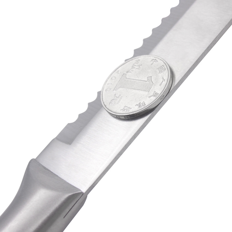 Stainless Steel Serrated Bread Knife Cake Cutting Tool Cake Piece Toast Dense Serrated Knife Home Baking Tool