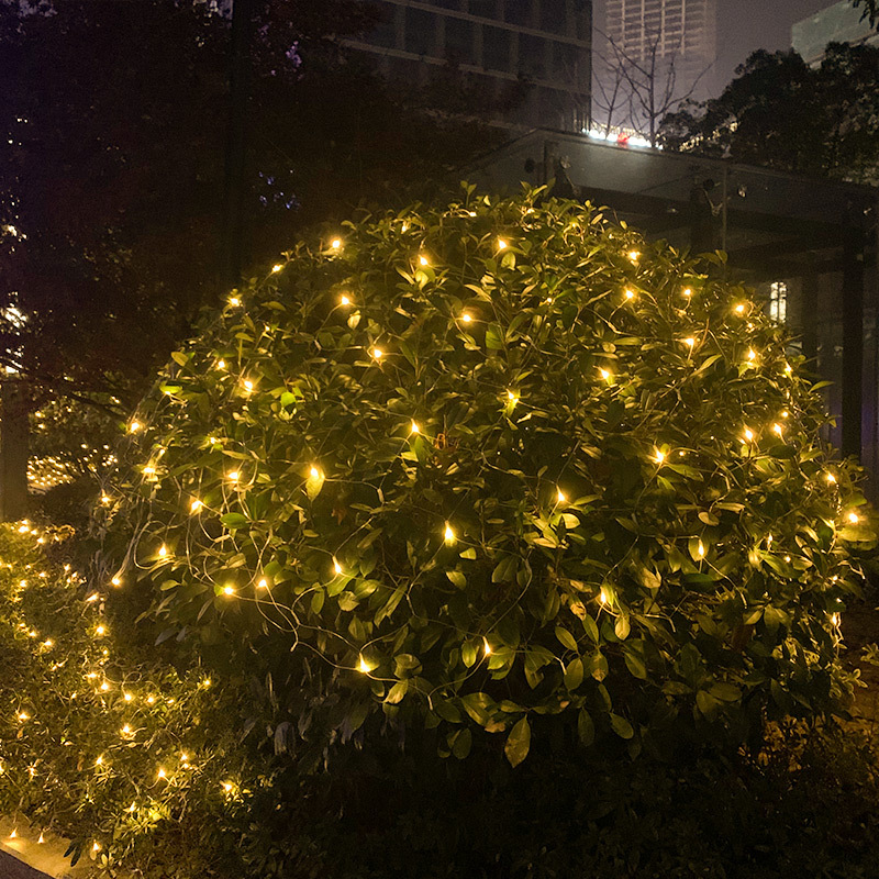 led Net lamp fishing net lamp New Year colored lamp flashing lamp string decoration gypsophila net lawn net tree outdoor waterproof wholesale