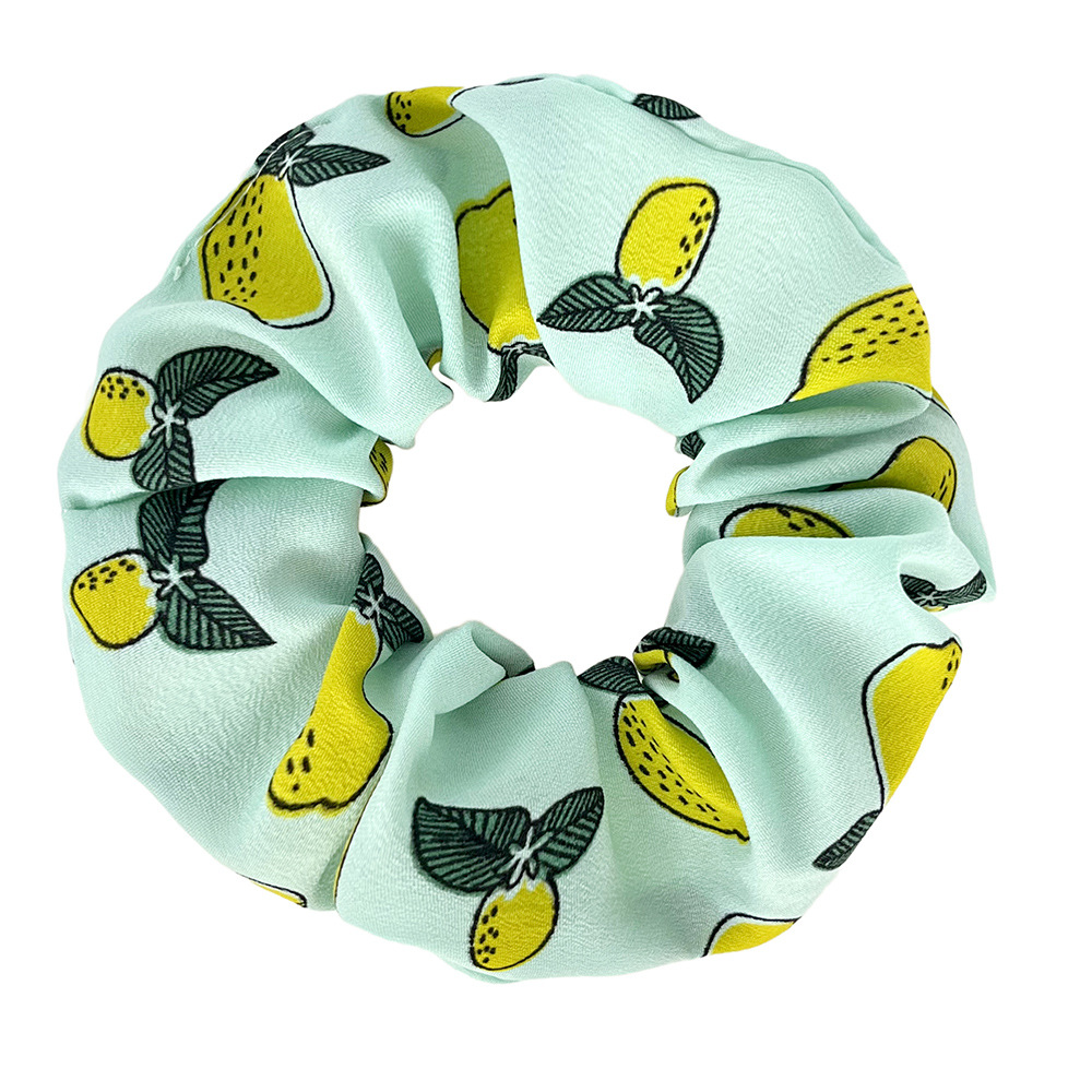 Korean Style New Fashion Fruit Pattern Children Women's Large Bowel Ring Strawberry Apple Banana Large Bowel Hair Ring Large Size