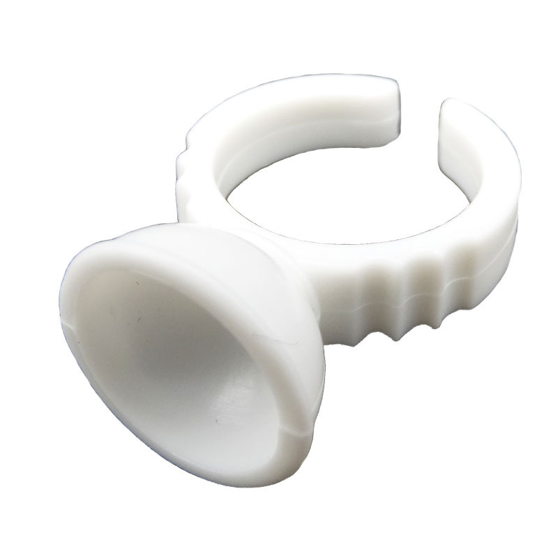 Grafting False Eyelash Glue Holder Embroidery Ring Cup Planting False Eyelash Plastic Ring Cup Separated Color Cup