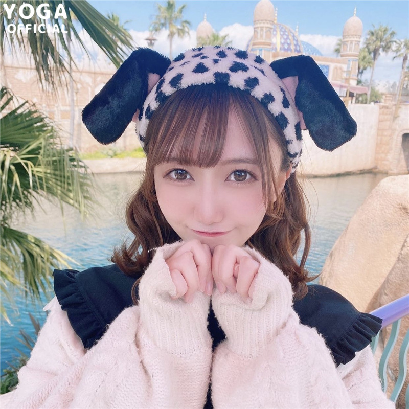 Liu Yuxin Cute Kuila 101 Dalmatian Dog Plush Hair Band Sweet Japanese ins Hair Band Headband Trendy Headwear